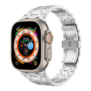 For Apple Watch Ultra 49mm PG94 Dual-link Modified Stainless Steel Watch Band(Silver)