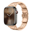 For Apple Watch Series 10 42mm PG94 Dual-link Modified Stainless Steel Watch Band(Rose Gold) - free shipping - PMC TechLife - Order now!