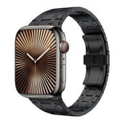 For Apple Watch Series 10 46mm PG94 Dual-link Modified Stainless Steel Watch Band(Black)