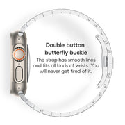 For Apple Watch Series 6 40mm PG94 Dual-link Modified Stainless Steel Watch Band(Rose Gold)