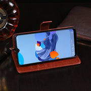 For Oukitel C19 idewei Crazy Horse Texture Horizontal Flip Leather Case with Holder & Card Slots & Wallet(Red)