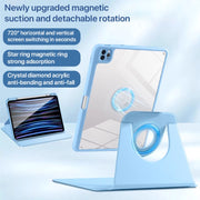 For iPad Pro 11 2024 Magnetic Split Leather Smart Tablet Case with Pen Slot(Sky Blue)