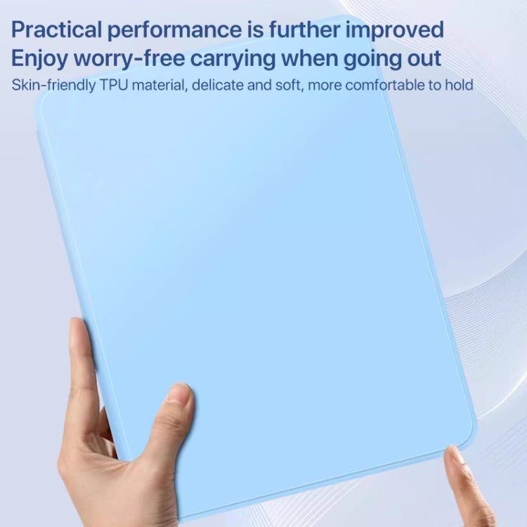 For iPad Pro 11 2024 Magnetic Split Leather Smart Tablet Case with Pen Slot(Pink) - iPad Pro 11 2024 Cases by PMC TechLife | Online Shopping South Africa | PMC TechLife | Buy Now Pay Later Mobicred