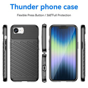 For iPhone SE 2024 Thunderbolt Shockproof Soft TPU Phone Case(Black)