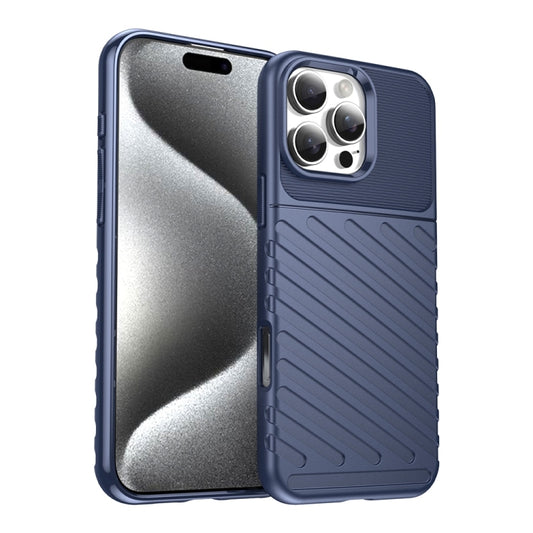 For iPhone 16 Pro Max Thunderbolt Shockproof Soft TPU Phone Case(Blue) - free shipping - PMC Jewellery - Order now!