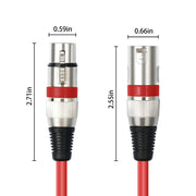10pcs / Set XLR 3pin Male to Female Audio Cable, Length: 1m