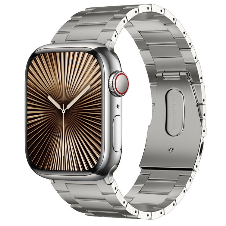 For Apple Watch Series 10 42mm PG63 Three-Bead Protrusion Titanium Metal Watch Band(Silver) - free shipping - PMc TechLife - Order now!