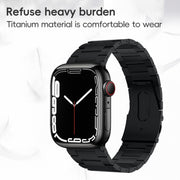 For Apple Watch Series 10 42mm PG63 Three-Bead Protrusion Titanium Metal Watch Band(Graphite Black)