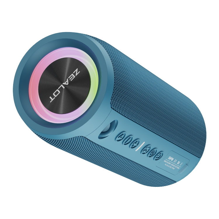 Zealot S51 Pro Shocking Bass Bluetooth Speaker with Colorful Light(Blue) - free shipping - PMC Jewellery - Order now!