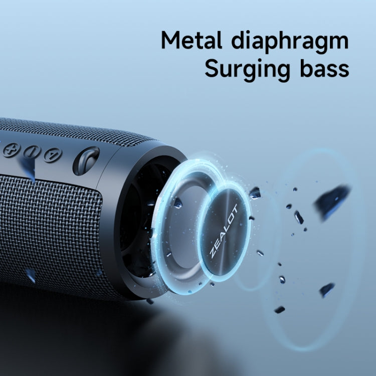 Zealot S51 Pro Shocking Bass Bluetooth Speaker with Colorful Light(Blue)