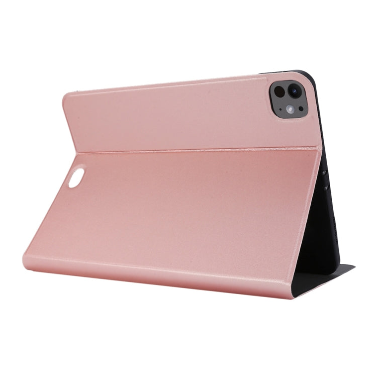For iPad Pro 13 2024 Stretch Voltage Plain Leather Smart Tablet Case(Rose Gold) - iPad Pro 13 2024 Cases by PMC TechLife | Online Shopping South Africa | PMC TechLife | Buy Now Pay Later Mobicred