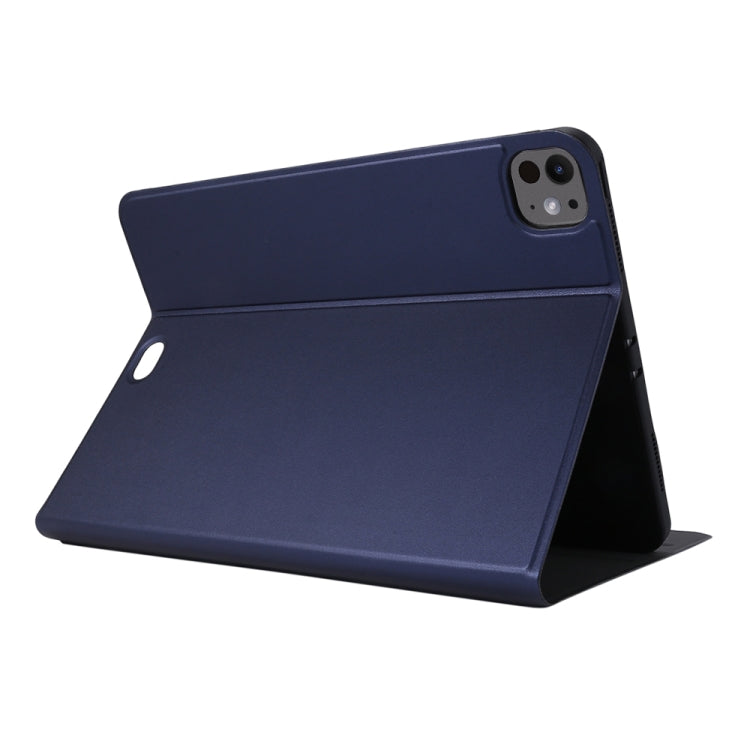 For iPad Pro 13 2024 Stretch Voltage Plain Leather Smart Tablet Case(Dark Blue) - free shipping - PMC TechLife - Order now!