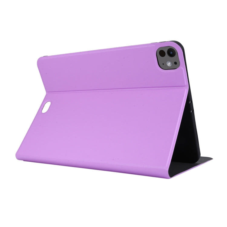 For iPad Pro 13 2024 Stretch Voltage Plain Leather Smart Tablet Case(Purple) - iPad Pro 13 2024 Cases by PMC TechLife | Online Shopping South Africa | PMC TechLife | Buy Now Pay Later Mobicred