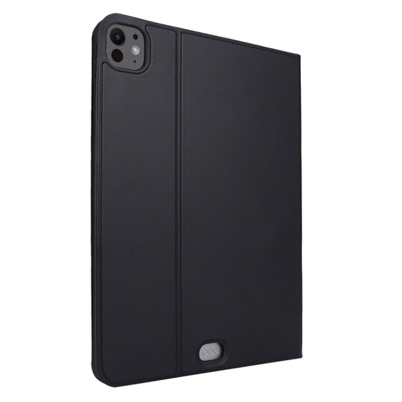For iPad Pro 11 2024 Stretch Voltage Plain Leather Smart Tablet Case(Black)