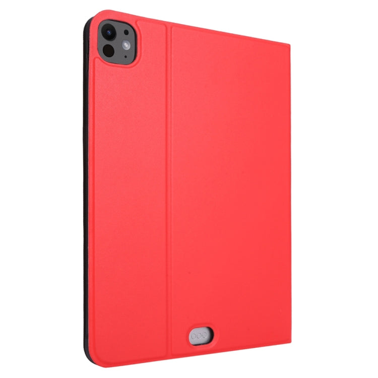 For iPad Pro 11 2024 Stretch Voltage Plain Leather Smart Tablet Case(Red)