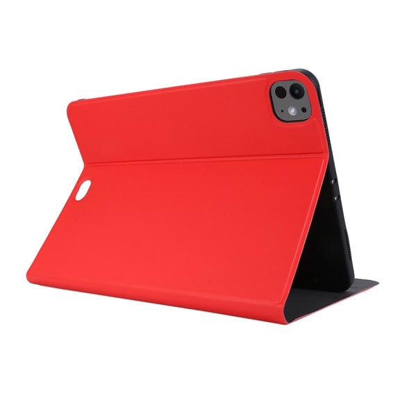 For iPad Pro 11 2024 Stretch Voltage Plain Leather Smart Tablet Case(Red)