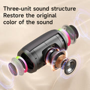 Zealot S61M RGB Rhythmic Light Karaoke Wireless Speaker, Style:Dual Mic(Black)