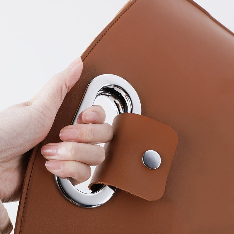 Waterproof PU Laptop Handbag Inner Bag for 12-14 inch Laptop(Brown) - 12.1 inch by PMC Jewellery | Online Shopping South Africa | PMC Jewellery | Buy Now Pay Later Mobicred