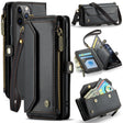 For iPhone 11 Pro CaseMe C36 Card Slots Zipper Wallet RFID Anti-theft Leather Phone Case(Black) - free shipping - PMC Jewellery - Order now!