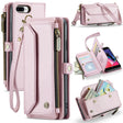For iPhone 8 Plus / 7 Plus / 6 Plus CaseMe C36 Card Slots Zipper Wallet RFID Anti-theft Leather Phone Case(Pink) - free shipping - PMC Jewellery - Order now!
