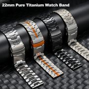 22mm Dual Safety Buckle Turtle Buckle Stainless Steel Watch Band(Silver)