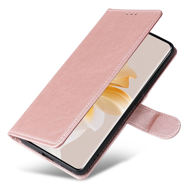 For OPPO Reno11 Pro 5G Global Multifunctional Horizontal Flip Leather Phone Case with Three Card Slot(Rose Gold) - Reno11 Pro Cases by PMC TechLife | Online Shopping South Africa | PMC TechLife | Buy Now Pay Later Mobicred