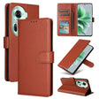 For OPPO Reno11 5G Global 3-Card Slots Multifunctional Leather Phone Case(Brown) - OPPO Cases by PMC TechLife | Online Shopping South Africa | PMC TechLife | Buy Now Pay Later Mobicred