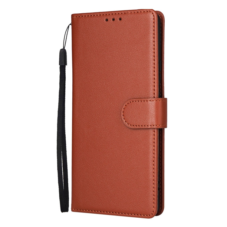For OPPO Reno11 5G Global 3-Card Slots Multifunctional Leather Phone Case(Brown) - OPPO Cases by PMC TechLife | Online Shopping South Africa | PMC TechLife | Buy Now Pay Later Mobicred