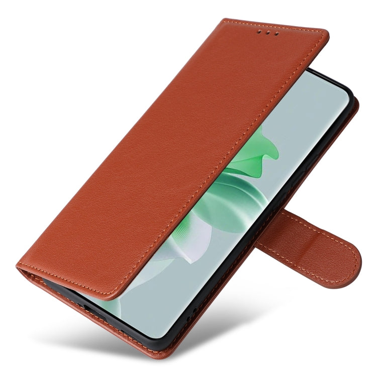 For OPPO Reno11 5G Global 3-Card Slots Multifunctional Leather Phone Case(Brown) - OPPO Cases by PMC TechLife | Online Shopping South Africa | PMC TechLife | Buy Now Pay Later Mobicred