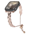 For Apple Watch 38mm Rhinestone Peacock Metal Bracelet Watch Band(Rose Gold) - free shipping - PMC TechLife - Order now!