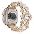 For Apple Watch Ultra 2 49mm Beaded Pearl Gemstone Bracelet Watch Band(Light Gold) - free shipping - PMC TechLife - Order now!