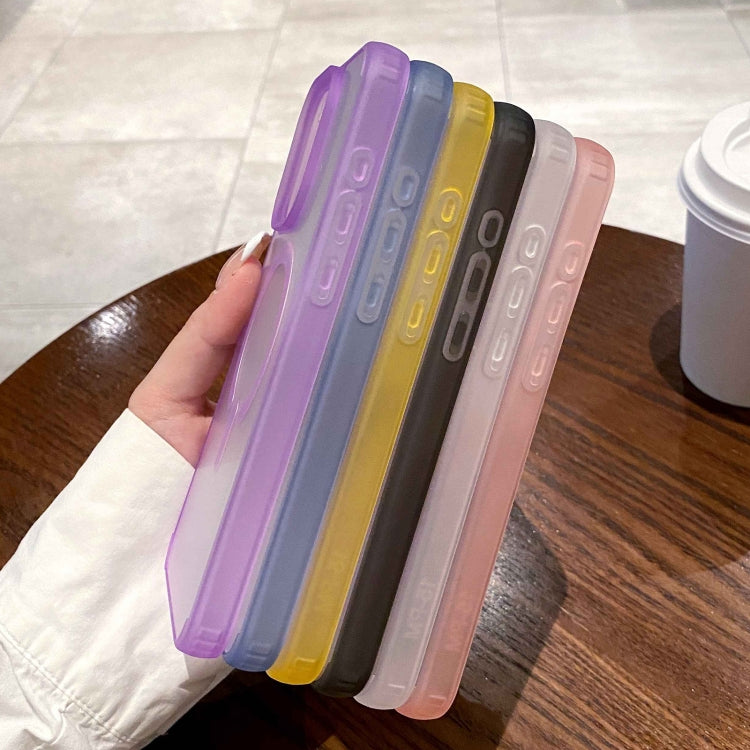 For iPhone 16 Pro Max Dual-Side Frosted MagSafe Clear Phone Case(White)