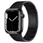 For Apple Watch SE 2023 40mm PG65 Single Bead Bamboo Joint Spring Bars Titanium Metal Watch Band(Black)
