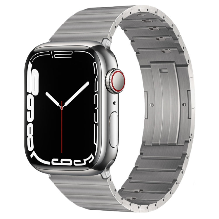 For Apple Watch SE 2023 40mm PG65 Single Bead Bamboo Joint Spring Bars Titanium Metal Watch Band(Silver) - free shipping - PMc TechLife - Order now!