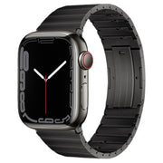 For Apple Watch Series 9 41mm PG65 Single Bead Bamboo Joint Spring Bars Titanium Metal Watch Band(Graphite Black)