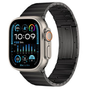 For Apple Watch Ultra 49mm PG65 Single Bead Bamboo Joint Spring Bars Titanium Metal Watch Band(Graphite Black)