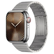 For Apple Watch Series 10 46mm PG65 Single Bead Bamboo Joint Spring Bars Titanium Metal Watch Band(Silver) - free shipping - PMc TechLife - Order now!