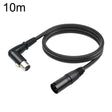 XK041L XLR 3pin Straight Male to Elbow Female Audio Cable, Length:10m(Black) - Microphone Audio Cable & Connector by PMC TechLife | Online Shopping South Africa | PMC TechLife | Buy Now Pay Later Mobicred