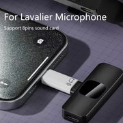 8 Pin Female to Type-C Male Adapter Audio Sound Card Connector With Hanging Ear