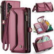 For Samsung Galaxy A13 5G / 4G CaseMe C36 Card Slots Zipper Wallet RFID Anti-theft Leather Phone Case(Wine Red) - free shipping - PMC Jewellery - Order now!