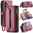 For Samsung Galaxy A25 CaseMe C36 Card Slots Zipper Wallet RFID Anti-theft Leather Phone Case(Wine Red) - free shipping - PMC Jewellery - Order now!