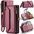 For Samsung Galaxy A30s / A50s / A50 CaseMe C36 Card Slots Zipper Wallet RFID Anti-theft Leather Phone Case(Wine Red) - free shipping - PMC Jewellery - Order now!