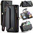 For Samsung Galaxy A32 5G CaseMe C36 Card Slots Zipper Wallet RFID Anti-theft Leather Phone Case(Black) - free shipping - PMC Jewellery - Order now!