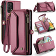For Samsung Galaxy A33 5G CaseMe C36 Card Slots Zipper Wallet RFID Anti-theft Leather Phone Case(Wine Red) - free shipping - PMC Jewellery - Order now!