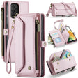 For Samsung Galaxy A33 5G CaseMe C36 Card Slots Zipper Wallet RFID Anti-theft Leather Phone Case(Pink) - free shipping - PMC Jewellery - Order now!