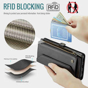 For Samsung Galaxy A71 4G CaseMe C36 Card Slots Zipper Wallet RFID Anti-theft Leather Phone Case(Black)