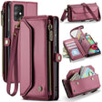 For Samsung Galaxy A71 4G CaseMe C36 Card Slots Zipper Wallet RFID Anti-theft Leather Phone Case(Wine Red) - free shipping - PMC Jewellery - Order now!