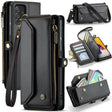 For Samsung Galaxy A72 CaseMe C36 Card Slots Zipper Wallet RFID Anti-theft Leather Phone Case(Black) - free shipping - PMC Jewellery - Order now!