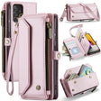 For Samsung Galaxy A72 CaseMe C36 Card Slots Zipper Wallet RFID Anti-theft Leather Phone Case(Pink) - free shipping - PMC Jewellery - Order now!