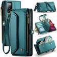 For Samsung Galaxy S20 FE CaseMe C36 Card Slots Zipper Wallet RFID Anti-theft Leather Phone Case(Blue-green) - free shipping - PMC Jewellery - Order now!